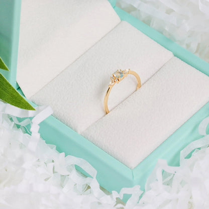 S925 Sterling Silver Ring For Women Sky Blue