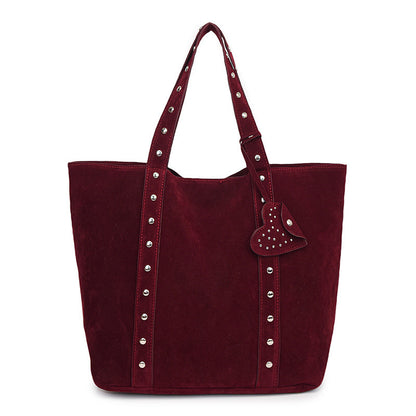 Special-interest Design Rivet Hand-carrying Tote Bag Fashion Commuter Shoulder Underarm Bag