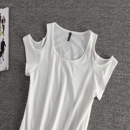 Wing print strapless T-shirt