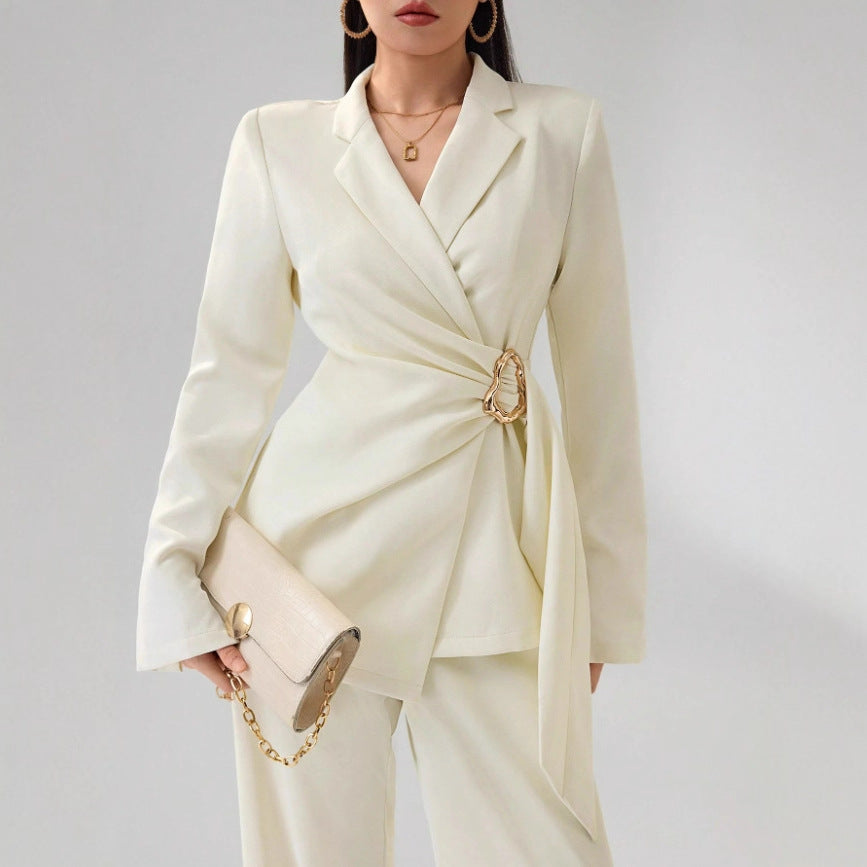 Female Temperament Suit Fashion Lace-up