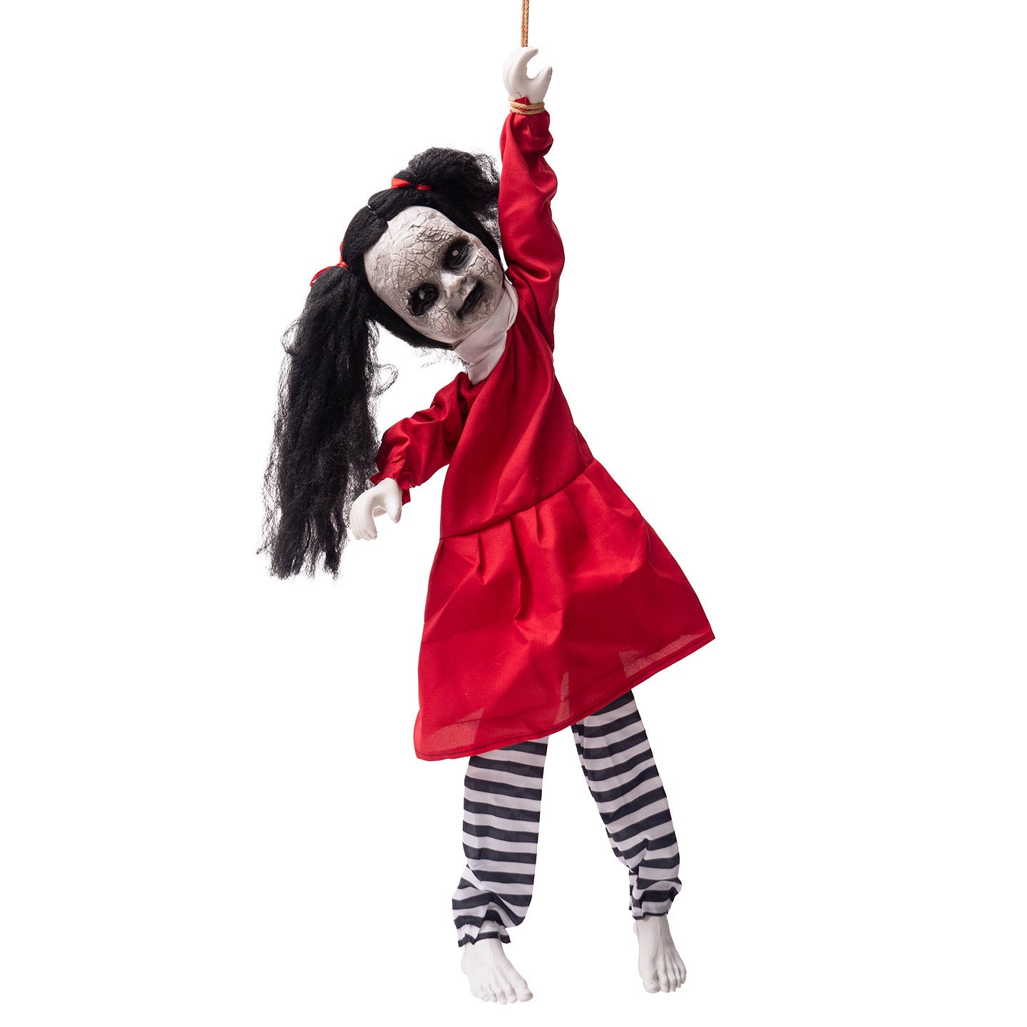 Halloween Swing Arm Red Clothes Kick Girl Hanging Ghost Decorative Pendant