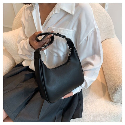 French Handheld All-match White Bag