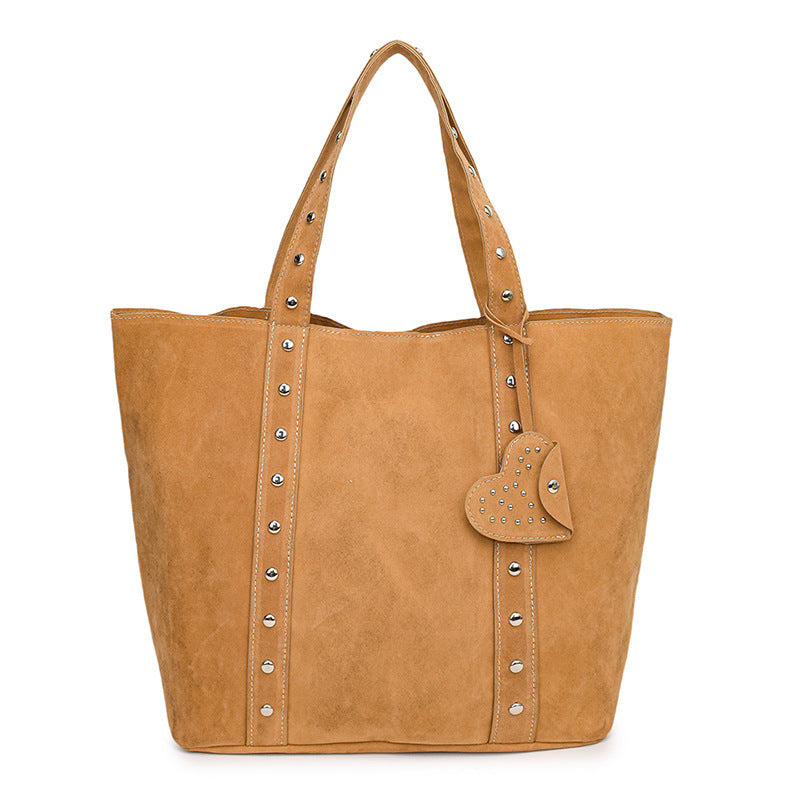 Special-interest Design Rivet Hand-carrying Tote Bag Fashion Commuter Shoulder Underarm Bag