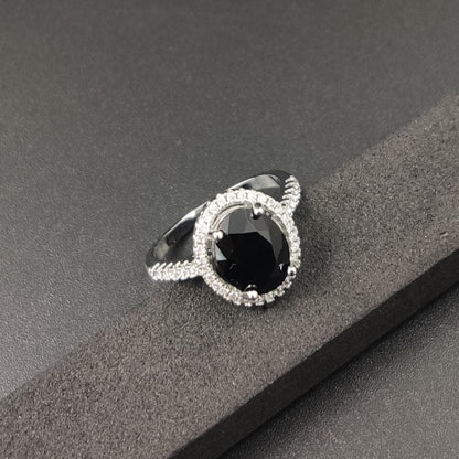 Luxury Zircon Round Ring Full Of Diamonds Ring Engagement Wedding First Ornament