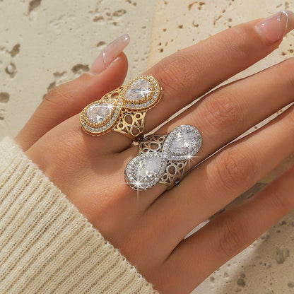 Digital 8 Ring Female Retro Easy Matching Does Not Fade