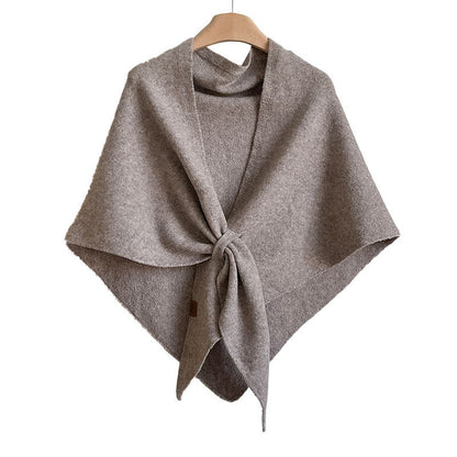 All-matching Triangular Binder Neck Warmer Scarf Pure Color All-matching Bib Shawl