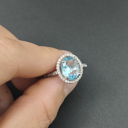 Luxury Zircon Round Ring Full Of Diamonds Ring Engagement Wedding First Ornament