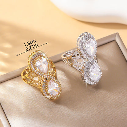 Digital 8 Ring Female Retro Easy Matching Does Not Fade