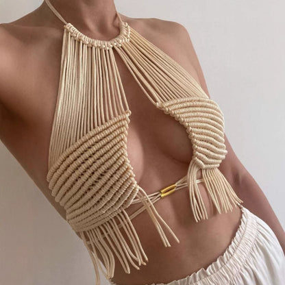 Women's Bikini Beach Vest Tassel Top