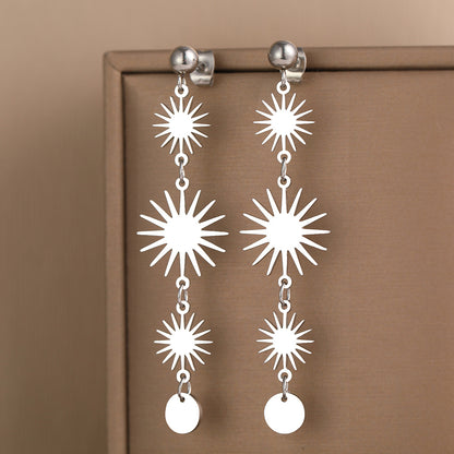 Long Tassel Stainless Steel Ornament New Multiple Suns