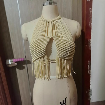 Women's Bikini Beach Vest Tassel Top