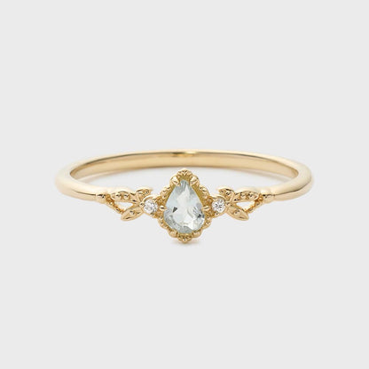 Aquamarine Blue Sky Flower Water Drop Hollow Corrugated Necklace